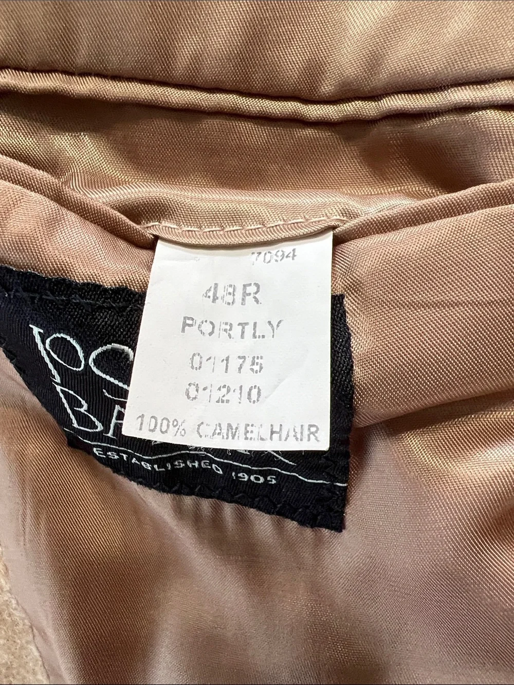 Jos. A. Bank Men’s 48 Portly Tan 100% Camel Hair Sport Coat Blazer
